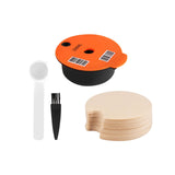 Maxbell Reusable Coffee Capsules Pod Tamper Spoon Brush Refillable Pod for style A