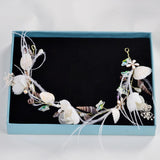 Max Lady Girls Head Flower Headband Headpiece Hair Jewelry Accessories White