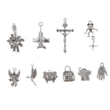 Maxbell 10x Flyer Palm Cross Charms Pendant for DIY Necklace Bracelet Jewelry Making