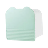 Maxbell Wall Mount Storage Box with 2 Compartments for Cotton Rounds Bathroom Green