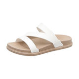 Maxbell Womens Sandals Summer Shoes Indoor Footwear Comfortable Flat Slippers Casual 36 White
