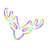 Maxbell Christmas Reindeer Neon Sign Lamp NIght Light for Room Wedding Holiday Multicolor