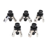 Max 5 Pieces Champagne Stopper Stainless Steel Vacuum Wine Bottle Sealer