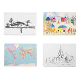 Maxbell 4pcs 1:12 Dollhouse Walling Painting Decor Accessories A