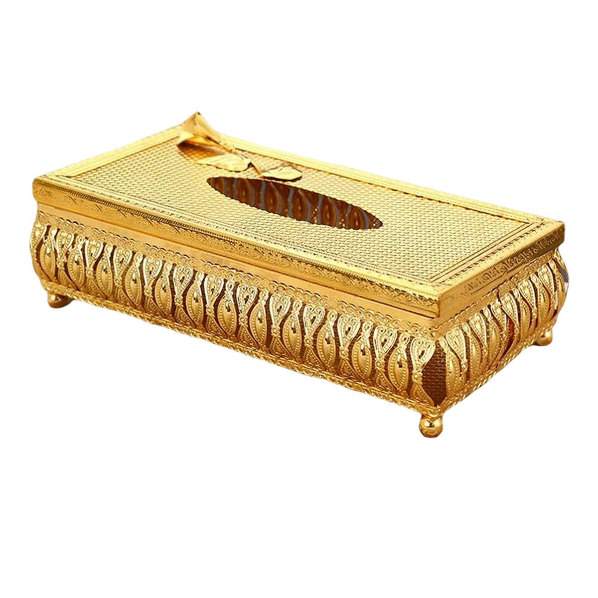 Maxbell Metal Facial Tissue Box Cover Napkin Dispenser for Bathroom Home Decoration