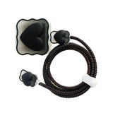 Maxbell Chargers Cable Protective Cover 4in1 3D Protective Case for Cell Phone Phone Love Black