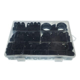 Maxbell 200 Pieces Nylon Plastic Cable Clips Clamp R-Type Fasteners Assortment Black
