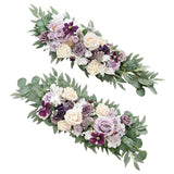 Maxbell Artificial Floral Swag Wedding Arch Flowers for Arch Garden Background Purple