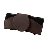 Maxbell Sunglasses Holder for Car Sun Visor Durable Travel Document Holder Universal brown