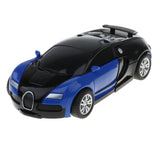 Maxbell Automatic One Step Transform Robot Sport Car Toy for Kids Gift Blue Black