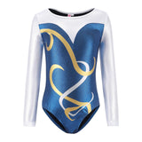 Maxbell Gymnastics Leotard Long Sleeve Sparkles Athletic Dance Clothes Outfit Ballet 6 yard