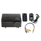 Maxbell H80 Mini Portable Supports Full HD 1080P LED Projector Home Theater Black