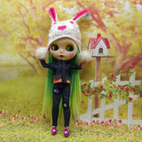 Max 1/6 Girl Doll Warm Hat Beanie Wool Cartoon Cat Cap for Blythe Doll Accs