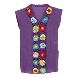 Maxbell Kids Girls Summer Swimwear Beach Coverup Crochet V Neck Loose Dress 80cm Purple