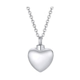 Maxbell Openable Memorial Urn Necklace Fashion Love Heart for Party Thanksgiving Day Argent