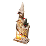 Maxbell Snow House LED Light up Building Tabletop Decoration for Holiday Party Style C