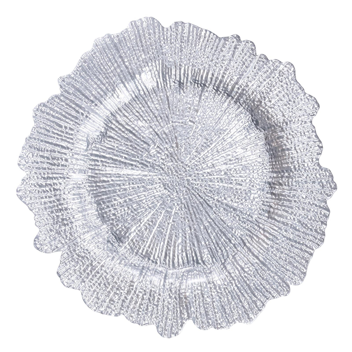 Maxbell Glass Plate Decorative Tray Fruit Plate for Party Events Dinner Decor Argent