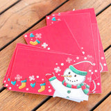 Max 50pcs Snowman Cards Christmas Cards Creative Place Cards Festive Party Decor