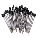 Max Pack of 50 1mm Nib Metal Rollerball Pen Gel Pen Sign Pen Refills,7cm black