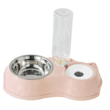 Maxbell Feeding Dishes Food and Water Feeder Water Bowl Pet Bowl for Pet Supplies pink