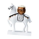 Maxbell Horse Statue Resin Figurine Sculpture Art Craft for Home Desk Decoration White Style C