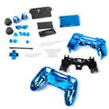 Maxbell ABS Metal Full Housing Shell Case Button Kit Parts for Sony PlayStation 4 PS4 Wireless Controller Blue