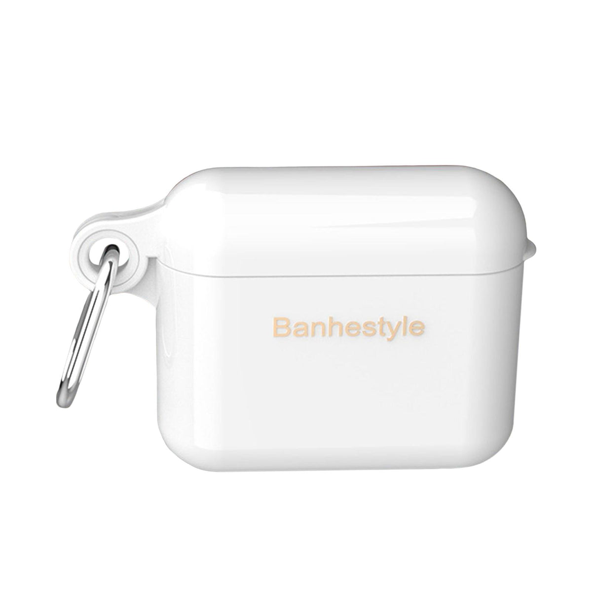 Maxbell Mask Storage Case with Hanging Buckle Dustproof Mask Holder for Travel White