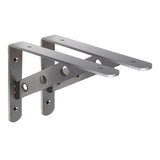 Max 2-Piece Stainless Steel L Shaped Wall Shelf Bracket Rack Support 10 inch