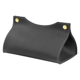 Maxbell PU Leather Outdoor Tissue Box Storage Holder Portable for Beach Hiking BBQ black