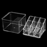 Maxbell Clear Acrylic Cotton Swab Cosmetic Makeup Case Storage Holder Box B