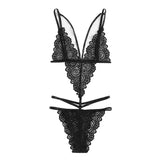 Maxbell Women Sexy Lace Bikini Bra Panty Thong Underwear Suit Lingerie Backless XL