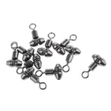 Maxbell 10pcs Fishing Swivels Cross-line Swivels Line Lures Connector Rig Rings M