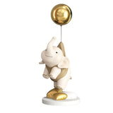 Maxbell Elephant Statues Animals Figurines Resin Crafts for Home Porch brown 45cm