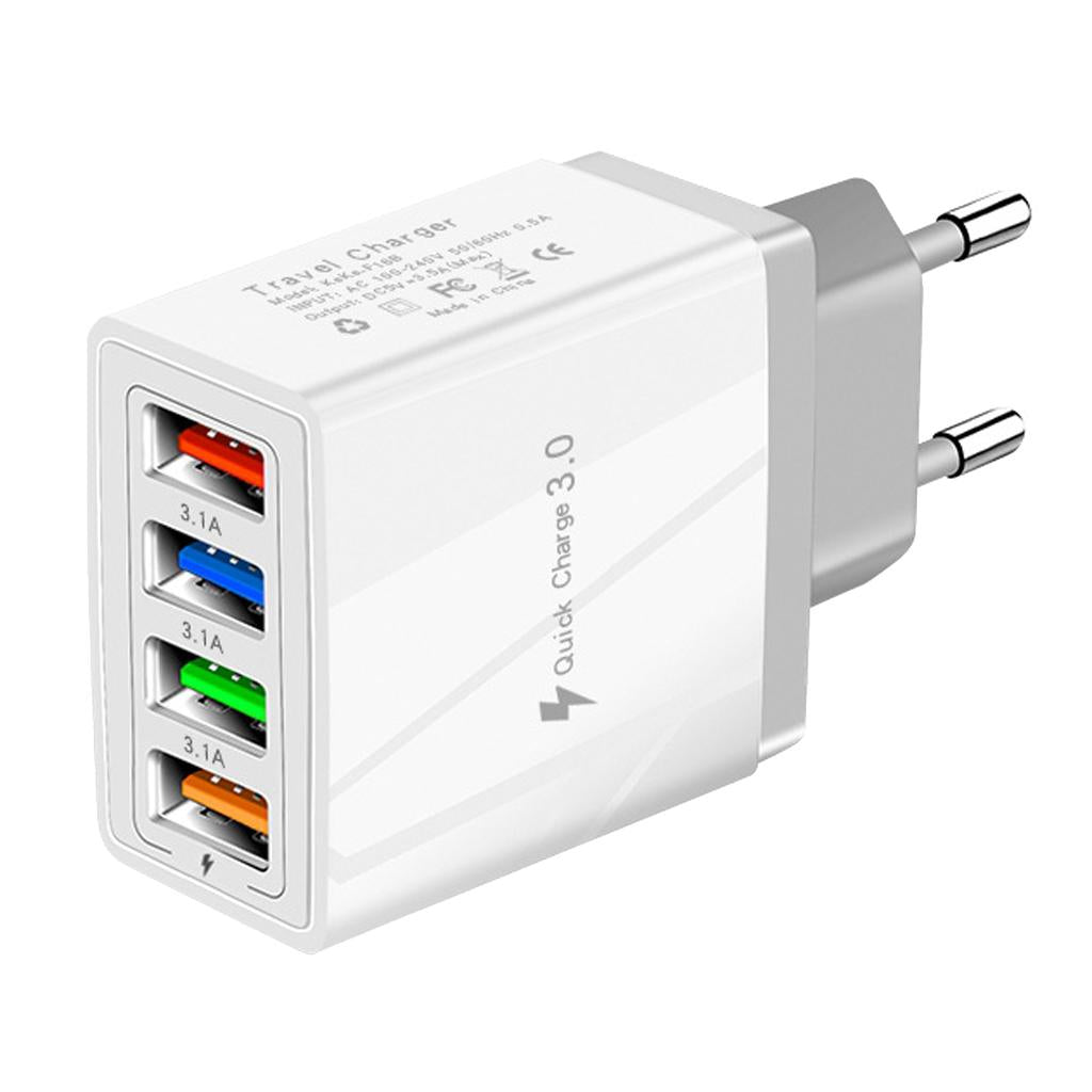 Maxbell USB Power Adapter Home Wall Charger EU Plug for Phones Charger Grey+White