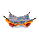 Max Small Pet Hamster Ferret Double Bunkbed Cage Hammock Hanging Bed Blue+Orange