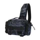 Maxbell Storage Bag Tackle Bag Fishing Tackle Single Shoulder Bag for Hiking Camping Blue