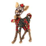 Max Christmas Gift Rhinestone Jewelry Brooch Pin for Women Dolls Decor Deer