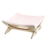 Maxbell Wooden Indoor Winter Warm Cat Bed Foldable Cat Hammock Pet Supplies Pink