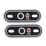 Max Luminous Blood Type Patches Sewing Applique Patches Black White Luminous O