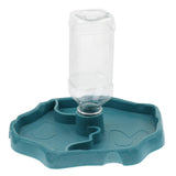 Maxbell Automatic Reptile Tortoise Gecko Feeding Bowl Water Resin Dish Acid Blue