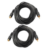 Maxbell 2 Pieces Single Phono Extension Cable RCA Male to Female Plug To Socket 25ft