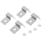 Maxbell 4pcs Stainless Steel Aquarium Fish Tank Glass Cover Clip Support Holder 8MM
