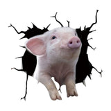 Maxbell 3D Funny Pig Car Window Sticker PVC Sticker for Vehicle Window Ornament B