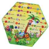Kids Baby Hexagonal Cartoon Crawling Carpet Play Mat Rug Toy Early Learning - Aladdin Shoppers