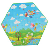 Kids Baby Hexagonal Cartoon Crawling Carpet Play Mat Rug Toy Early Learning - Aladdin Shoppers
