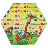 Kids Baby Hexagonal Cartoon Crawling Carpet Play Mat Rug Toy Early Learning - Aladdin Shoppers