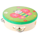 Kids Tambourine Drum Wood Hand Bell Drum Toy Safe Clapping Music Percussion Instrument Good Gift - Aladdin Shoppers