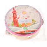 Kids Tambourine Drum Wood Hand Bell Drum Toy Safe Clapping Music Percussion Instrument Good Gift - Aladdin Shoppers