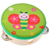 Kids Tambourine Drum Wood Hand Bell Drum Toy Safe Clapping Music Percussion Instrument Good Gift - Aladdin Shoppers