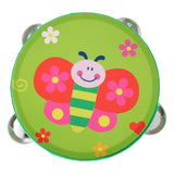 Kids Tambourine Drum Wood Hand Bell Drum Toy Safe Clapping Music Percussion Instrument Good Gift - Aladdin Shoppers